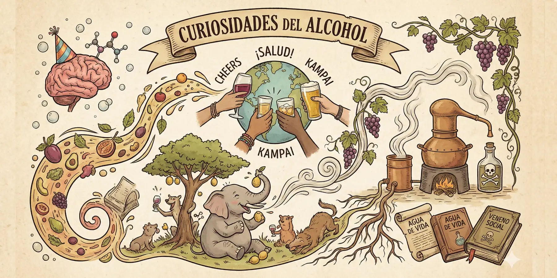 10 Curiosidades sobre el Alcohol que te harán ver tu copa de otra manera (La Nº 4 te volará la cabeza)